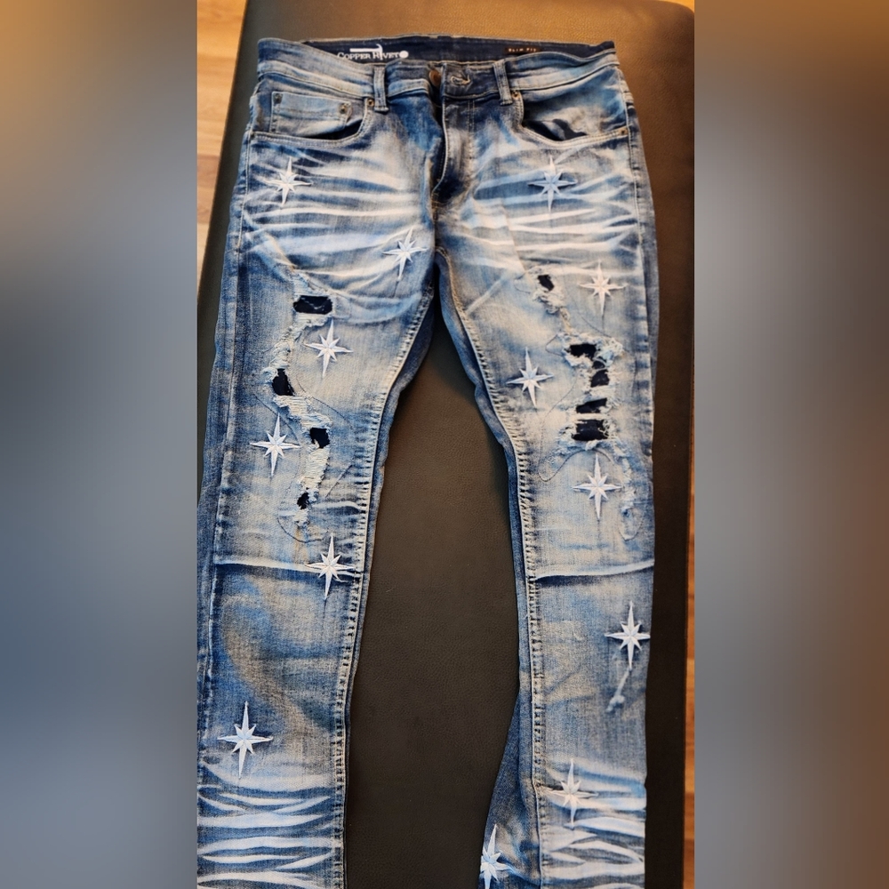 Mens ripped jeans